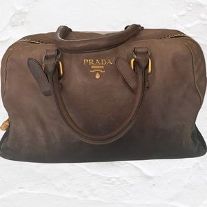 brown vintage prada bag